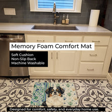 Load image into Gallery viewer, Tricolor Japanese Chin Coastal Sea Glass Memory Foam Kitchen Mat