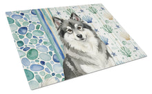 Load image into Gallery viewer, Keeshond Coastal Sea Glass Glass Cutting Board