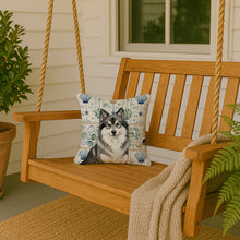 Load image into Gallery viewer, Keeshond Coastal Sea Glass Throw Pillow