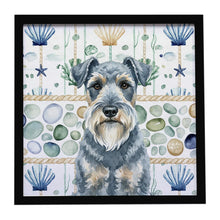 Load image into Gallery viewer, Kerry Blue Terrier Coastal Sea Glass Framed Metal Print