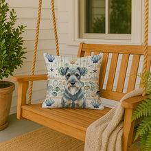 Load image into Gallery viewer, Kerry Blue Terrier Coastal Sea Glass Throw Pillow