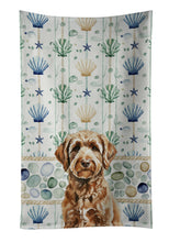 Load image into Gallery viewer, Chocolate Labradoodle Coastal Sea Glass Kitchen Towel