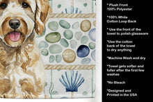 Load image into Gallery viewer, Yellow Labradoodle Coastal Sea Glass Kitchen Towel