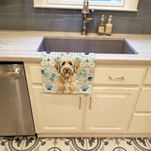 Load image into Gallery viewer, Yellow Labradoodle Coastal Sea Glass Kitchen Towel