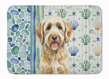Load image into Gallery viewer, Yellow Labradoodle Coastal Sea Glass Memory Foam Kitchen Mat