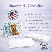 Load image into Gallery viewer, Chocolate Labrador Retriever Coastal Sea Glass Greeting Cards Pack of 8