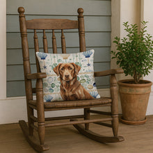 Load image into Gallery viewer, Chocolate Labrador Retriever Coastal Sea Glass Throw Pillow