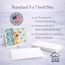 Load image into Gallery viewer, Yellow Labrador Retriever Coastal Sea Glass Greeting Cards Pack of 8