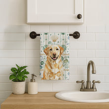 Load image into Gallery viewer, Yellow Labrador Retriever Coastal Sea Glass Kitchen Towel