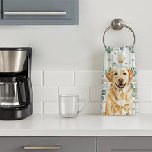 Load image into Gallery viewer, Yellow Labrador Retriever Coastal Sea Glass Kitchen Towel