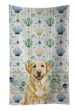Load image into Gallery viewer, Yellow Labrador Retriever Coastal Sea Glass Kitchen Towel