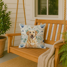 Load image into Gallery viewer, Yellow Labrador Retriever Coastal Sea Glass Throw Pillow