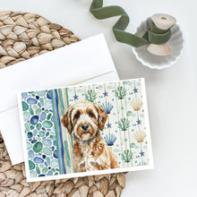 Load image into Gallery viewer, Lagotto Romagnolo Coastal Sea Glass Greeting Cards Pack of 8