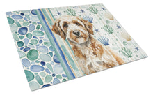 Load image into Gallery viewer, Lagotto Romagnolo Coastal Sea Glass Glass Cutting Board