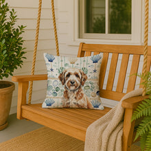 Load image into Gallery viewer, Lagotto Romagnolo Coastal Sea Glass Throw Pillow