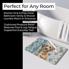 Load image into Gallery viewer, Lagotto Romagnolo Coastal Sea Glass Memory Foam Kitchen Mat