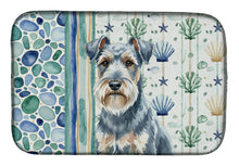 Load image into Gallery viewer, Blue Lakeland Terrier Coastal Sea Glass Dish Drying Mat