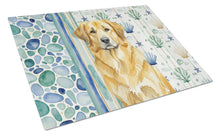 Load image into Gallery viewer, Lion Yellow Leonberger Coastal Sea Glass Glass Cutting Board