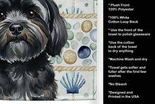 Load image into Gallery viewer, Black Lhasa Apso Coastal Sea Glass Kitchen Towel