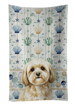 Load image into Gallery viewer, Cream Lhasa Apso Coastal Sea Glass Kitchen Towel