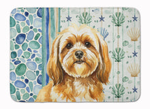 Load image into Gallery viewer, Gold Lhasa Apso Coastal Sea Glass Memory Foam Kitchen Mat