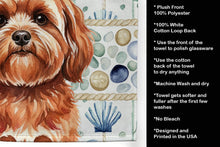 Load image into Gallery viewer, Red Lhasa Apso Coastal Sea Glass Kitchen Towel