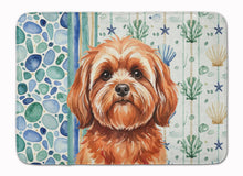 Load image into Gallery viewer, Red Lhasa Apso Coastal Sea Glass Memory Foam Kitchen Mat