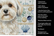 Load image into Gallery viewer, White Lhasa Apso Coastal Sea Glass Kitchen Towel