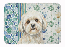 Load image into Gallery viewer, White Lhasa Apso Coastal Sea Glass Memory Foam Kitchen Mat