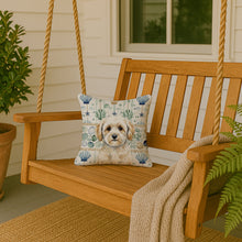 Load image into Gallery viewer, Maltipoo Coastal Sea Glass Throw Pillow