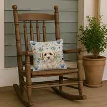 Load image into Gallery viewer, Maltipoo Coastal Sea Glass Throw Pillow