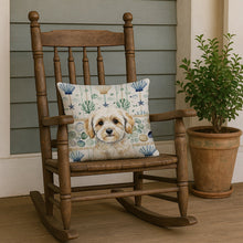 Load image into Gallery viewer, Maltipoo Coastal Sea Glass Throw Pillow