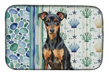 Load image into Gallery viewer, Manchester Terrier Coastal Sea Glass Dish Drying Mat