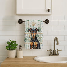 Load image into Gallery viewer, Manchester Terrier Coastal Sea Glass Kitchen Towel