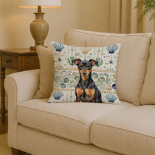 Load image into Gallery viewer, Manchester Terrier Coastal Sea Glass Throw Pillow