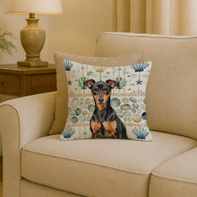 Load image into Gallery viewer, Manchester Terrier Coastal Sea Glass Throw Pillow