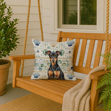 Load image into Gallery viewer, Manchester Terrier Coastal Sea Glass Throw Pillow