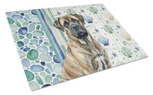 Load image into Gallery viewer, Brindle Mastiff Coastal Sea Glass Glass Cutting Board