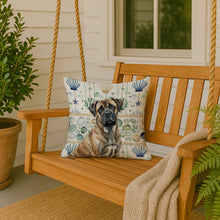 Load image into Gallery viewer, Brindle Mastiff Coastal Sea Glass Throw Pillow