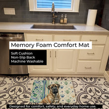 Load image into Gallery viewer, Brindle Mastiff Coastal Sea Glass Memory Foam Kitchen Mat