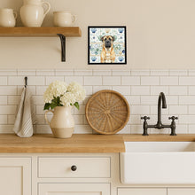 Load image into Gallery viewer, Fawn Mastiff Coastal Sea Glass Framed Metal Print