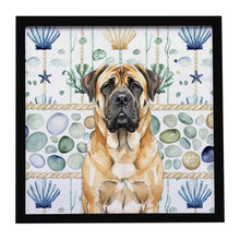 Load image into Gallery viewer, Fawn Mastiff Coastal Sea Glass Framed Metal Print