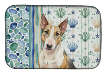 Load image into Gallery viewer, Tricolor Miniature Bull Terrier Coastal Sea Glass Dish Drying Mat