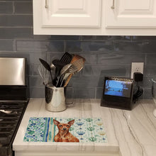 Load image into Gallery viewer, Red Miniature Pinscher Min Pin Coastal Sea Glass Glass Cutting Board