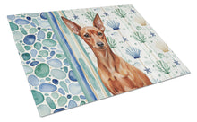 Load image into Gallery viewer, Red Miniature Pinscher Min Pin Coastal Sea Glass Glass Cutting Board