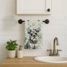 Load image into Gallery viewer, Miniature Schnauzer Coastal Sea Glass Kitchen Towel