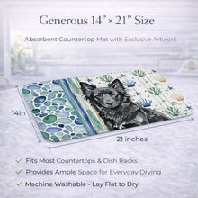 Load image into Gallery viewer, Mudi Coastal Sea Glass Dish Drying Mat