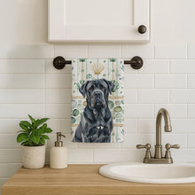Load image into Gallery viewer, Black Neapolitan Mastiff Coastal Sea Glass Kitchen Towel