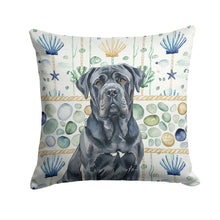 Load image into Gallery viewer, Black Neapolitan Mastiff Coastal Sea Glass Throw Pillow