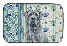 Load image into Gallery viewer, Blue Neapolitan Mastiff Coastal Sea Glass Dish Drying Mat